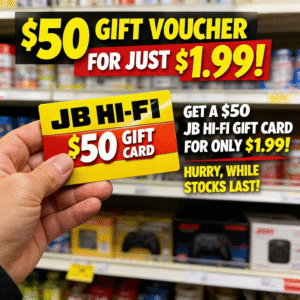 JB Hi-Fi $50 e-voucher code (Australia) – sent by email