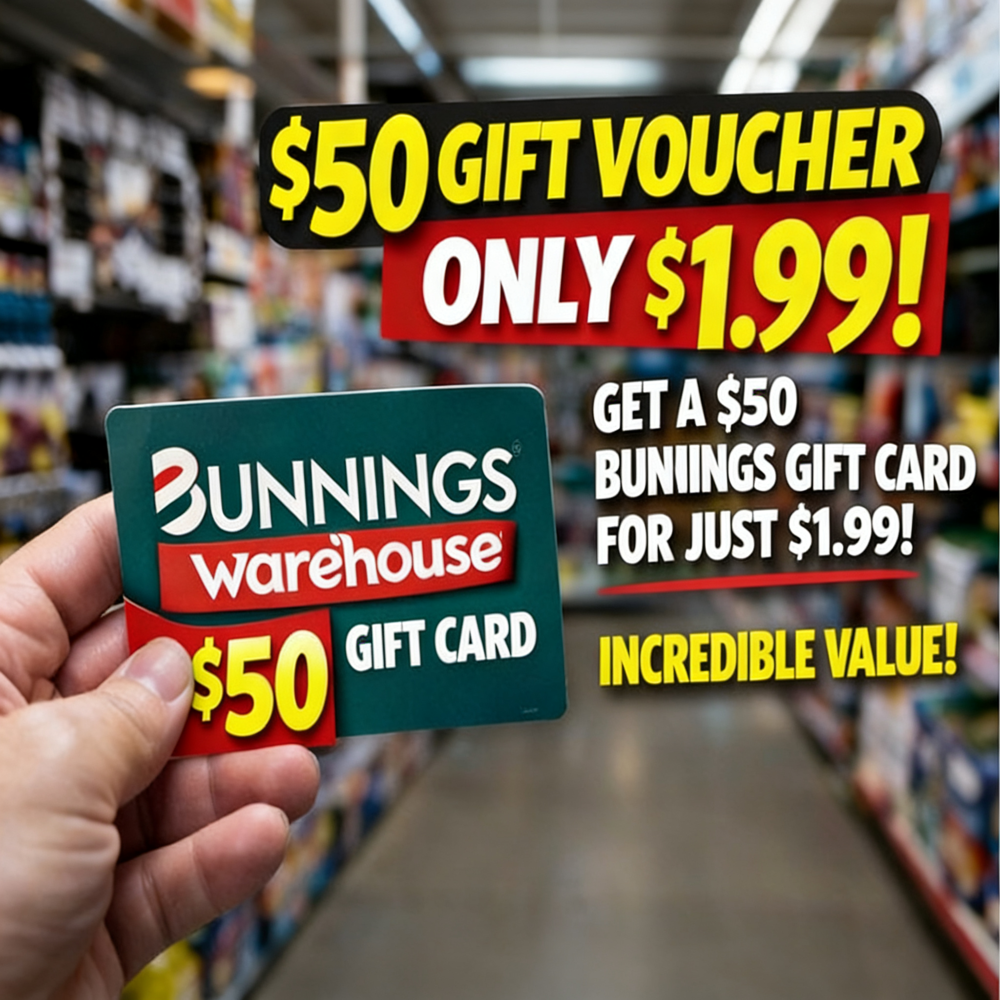 Bunnings $50 e-voucher code (Australia) – sent by email - Image 2